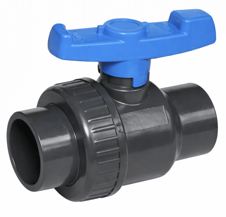VALVULA PVC LISA 2 1/2" 1 QX04 LLAVE DE PASO PVC LISO