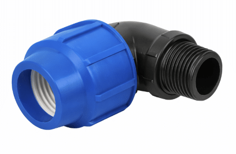 CODO MACHO POLIDUCTO COMPRESION TIPO CONNECTO 1 1/4" 1 QX127 CODO MACHO POLIDUCTO COMPRESION